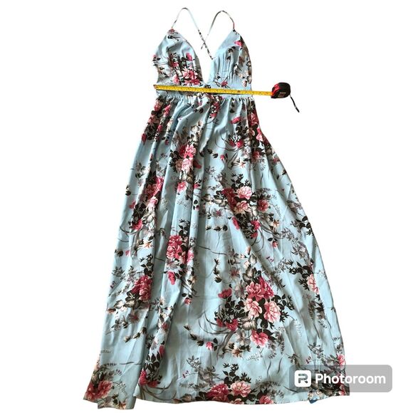 Cupshe boho crisscross Floral Maxi Dress for beach party summer size Small - Picture 12 of 12
